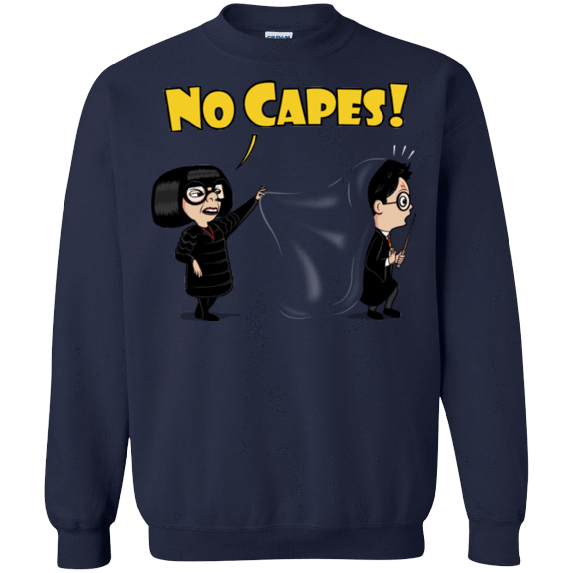 Sweatshirts Navy / Small No Capes Crewneck Sweatshirt