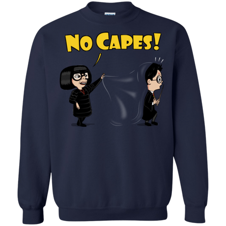 Sweatshirts Navy / Small No Capes Crewneck Sweatshirt