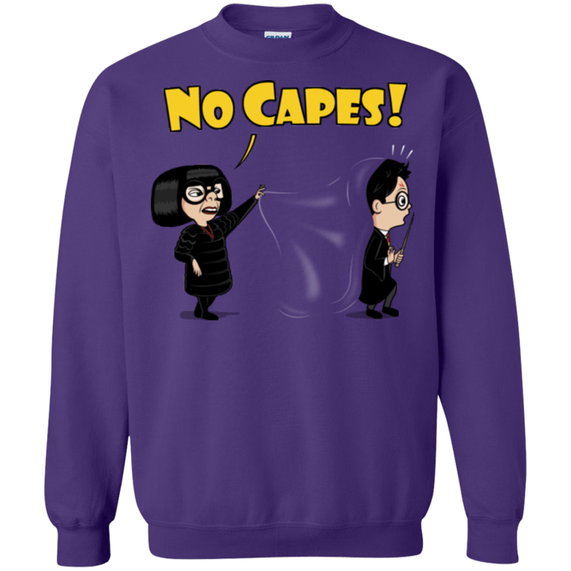 Sweatshirts Purple / Small No Capes Crewneck Sweatshirt