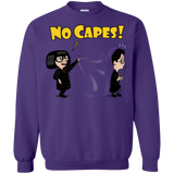 Sweatshirts Purple / Small No Capes Crewneck Sweatshirt