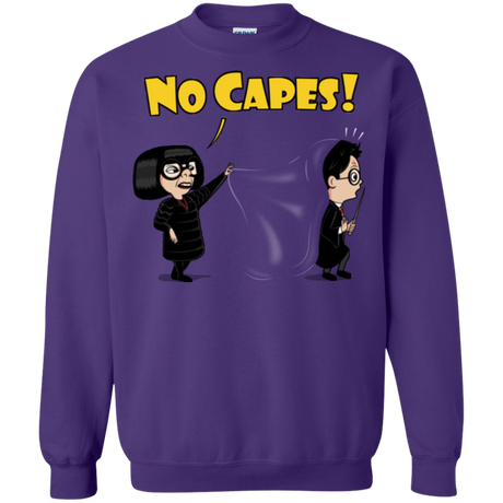 Sweatshirts Purple / Small No Capes Crewneck Sweatshirt