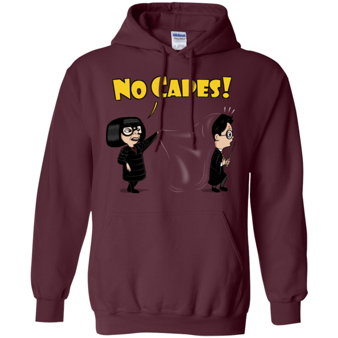 Sweatshirts Maroon / Small No Capes Pullover Hoodie