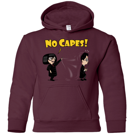 Sweatshirts Maroon / YS No Capes Youth Hoodie