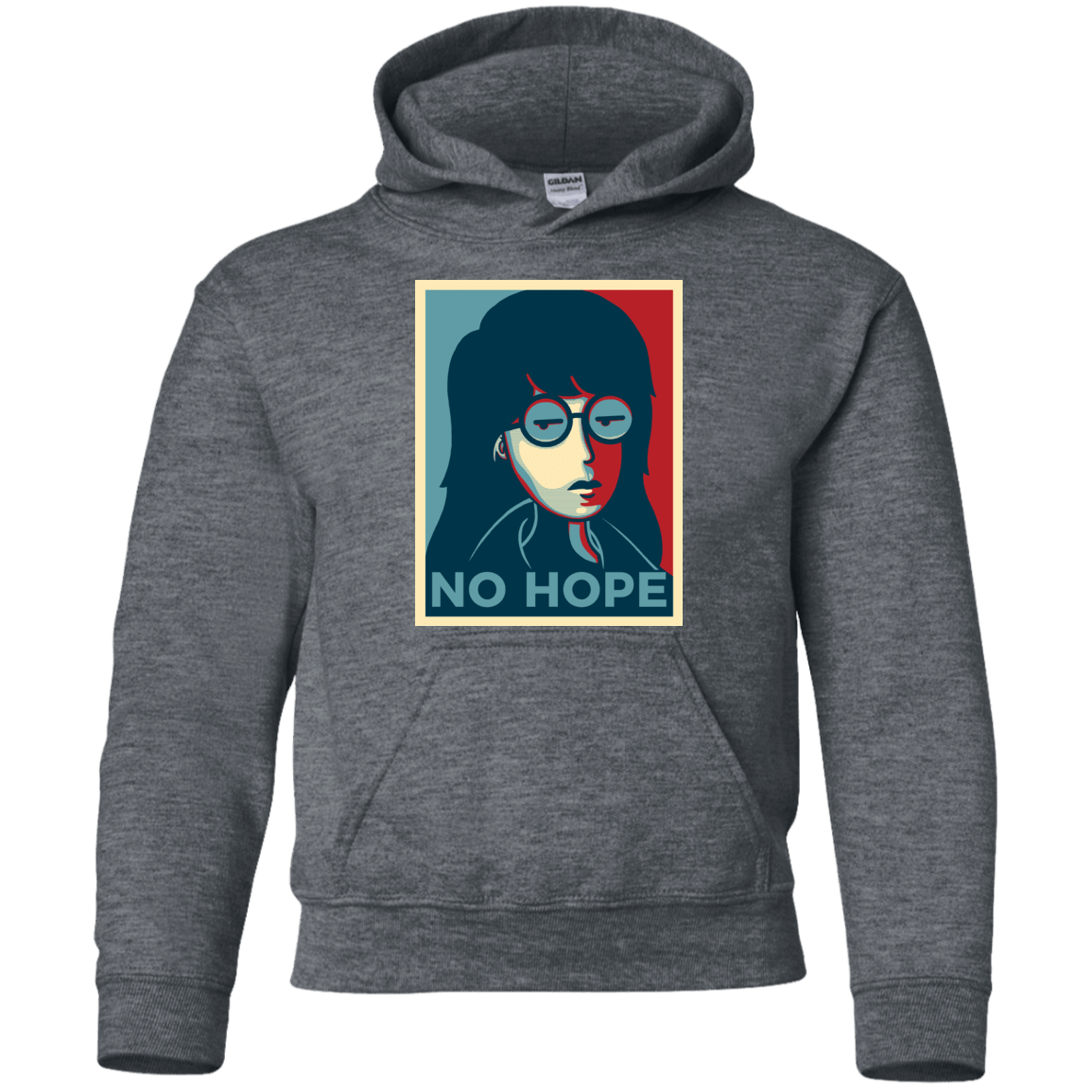 Sweatshirts Dark Heather / YS No Life. No Hope. No Future Youth Hoodie