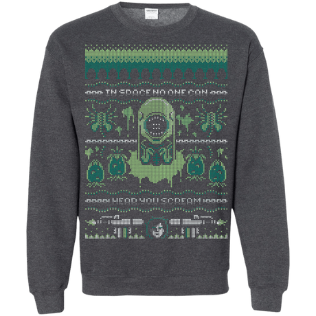 Sweatshirts Dark Heather / S No One Can Hear You Scream Crewneck Sweatshirt