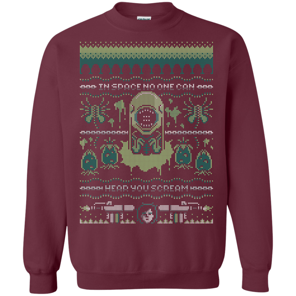 Sweatshirts Maroon / S No One Can Hear You Scream Crewneck Sweatshirt