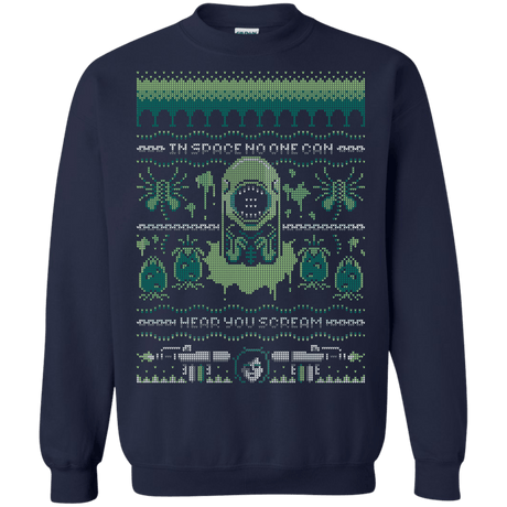 Sweatshirts Navy / S No One Can Hear You Scream Crewneck Sweatshirt