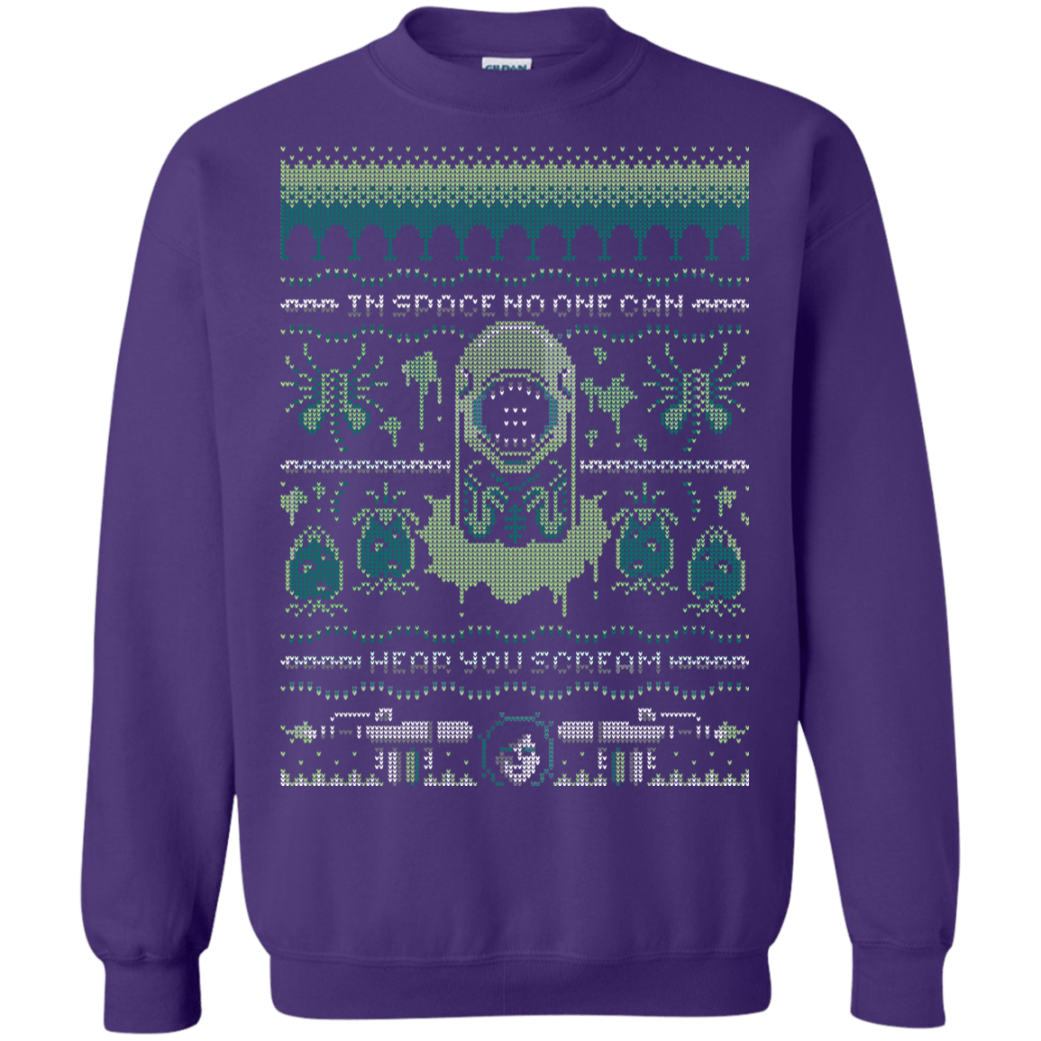 Sweatshirts Purple / S No One Can Hear You Scream Crewneck Sweatshirt