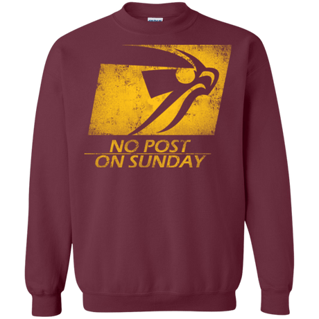 Sweatshirts Maroon / Small No Post On Sunday Crewneck Sweatshirt