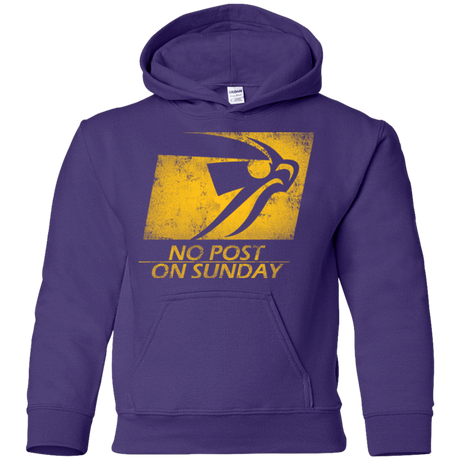 Sweatshirts Purple / YS No Post On Sunday Youth Hoodie