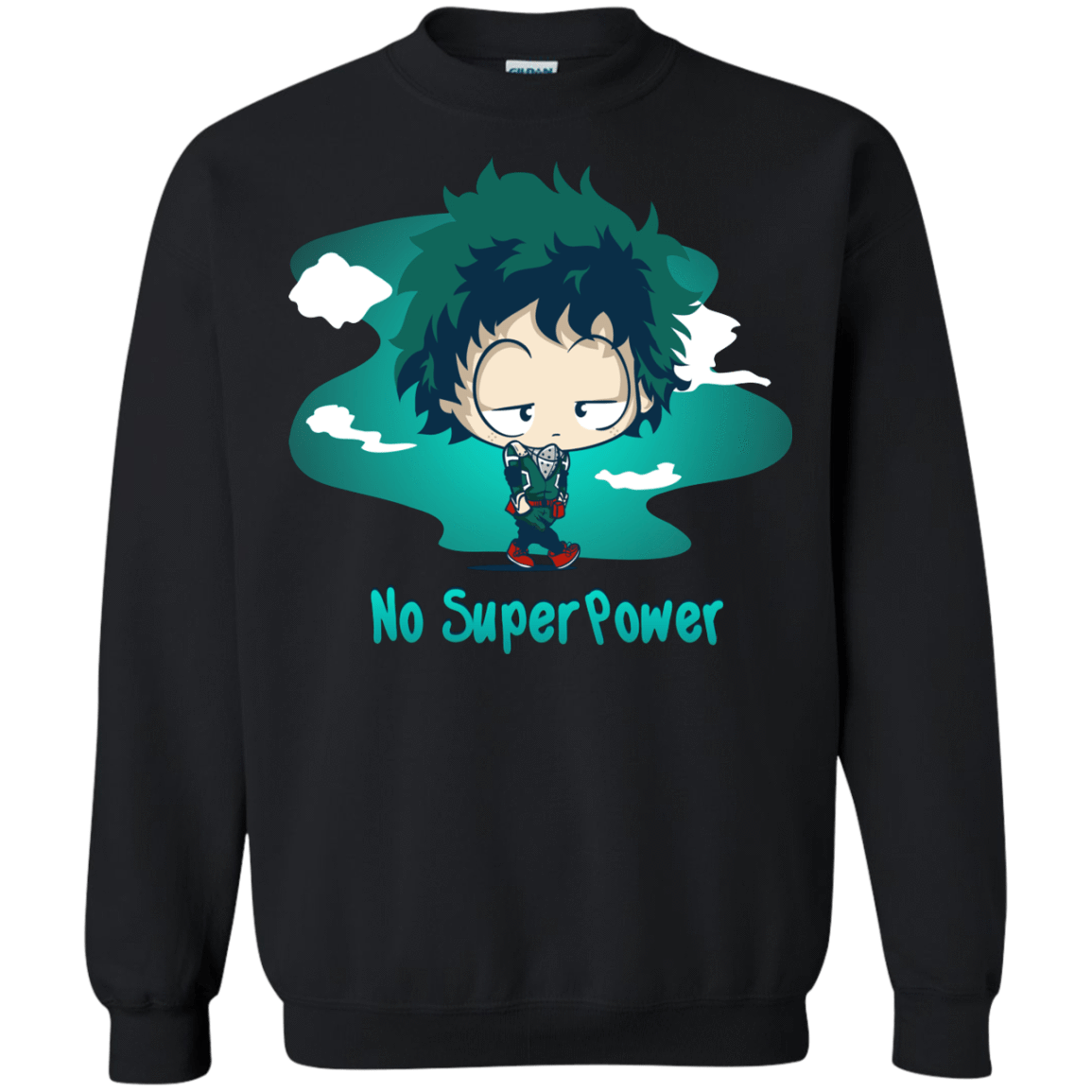 Sweatshirts Black / S No Super Power Crewneck Sweatshirt