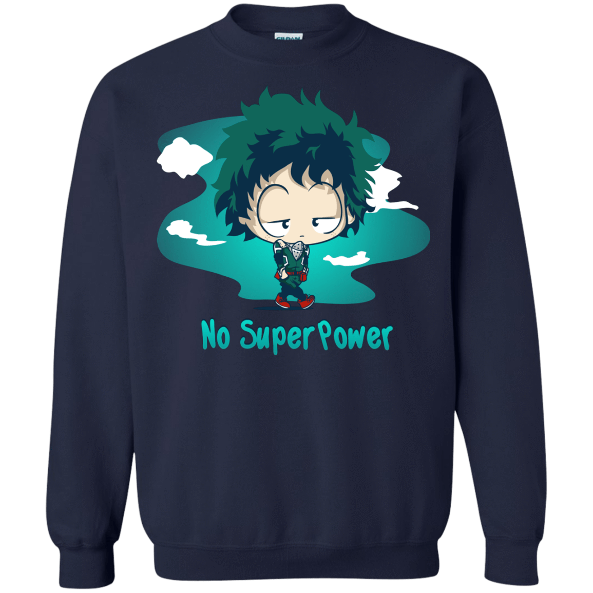 Sweatshirts Navy / S No Super Power Crewneck Sweatshirt