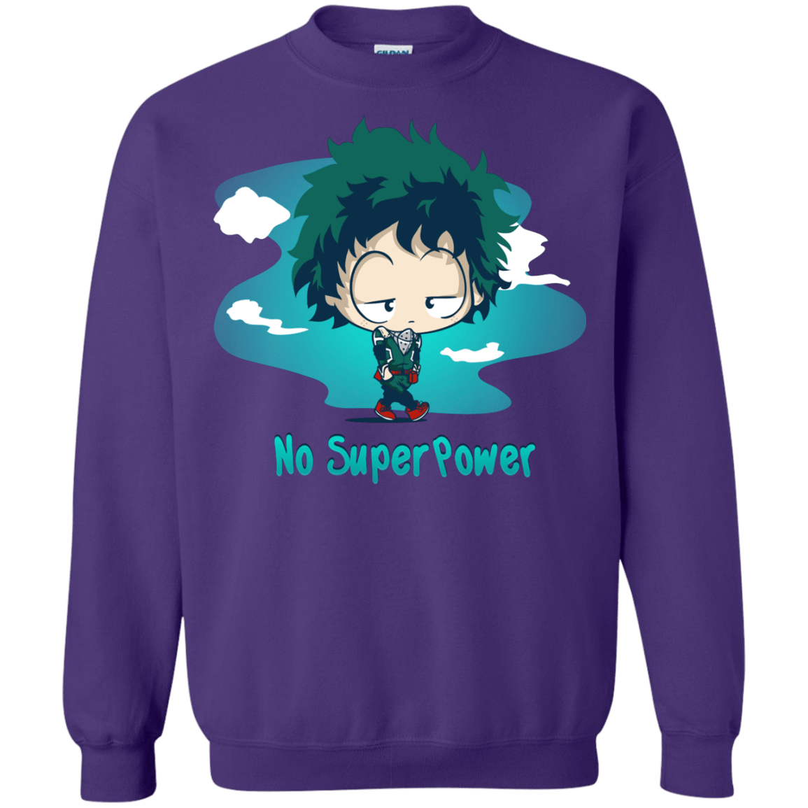 Sweatshirts Purple / S No Super Power Crewneck Sweatshirt