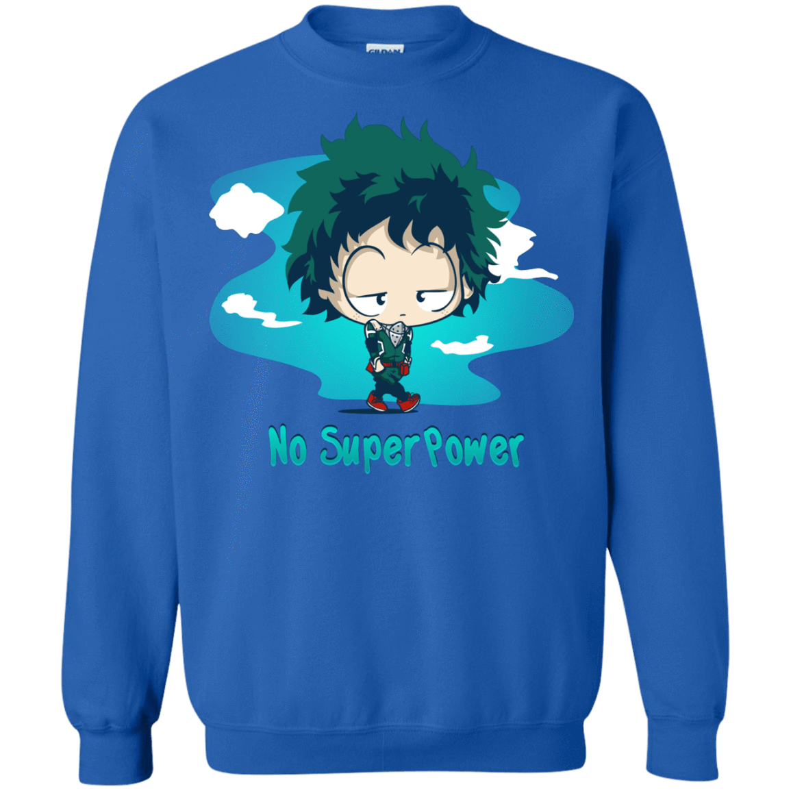 Sweatshirts Royal / S No Super Power Crewneck Sweatshirt