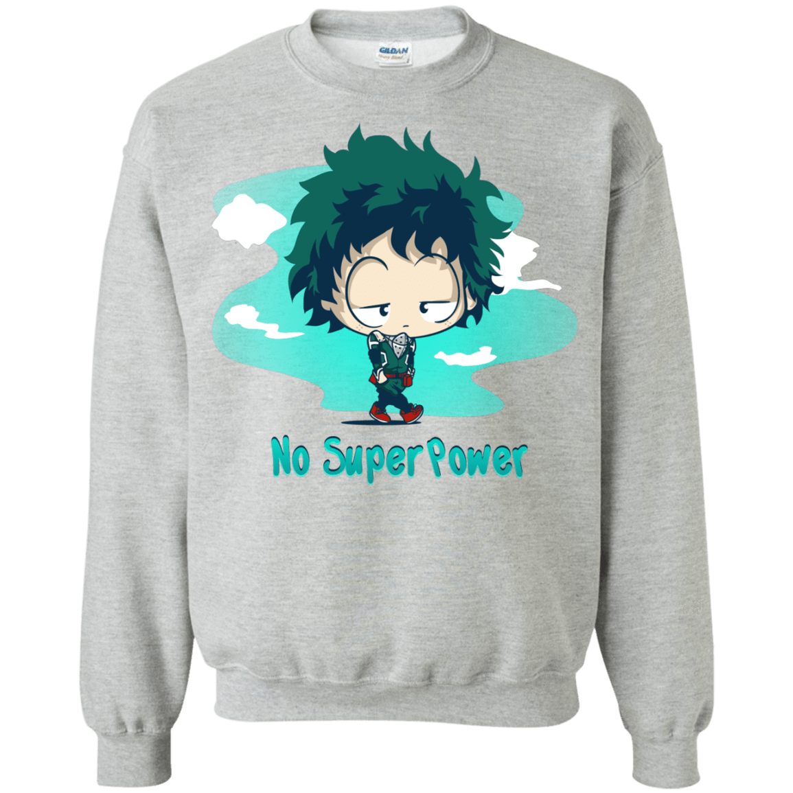 Sweatshirts Sport Grey / S No Super Power Crewneck Sweatshirt