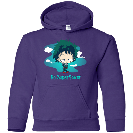 Sweatshirts Purple / YS No Super Power Youth Hoodie