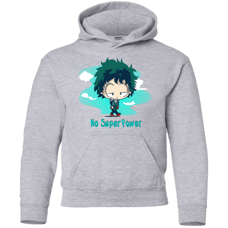 Sweatshirts Sport Grey / YS No Super Power Youth Hoodie