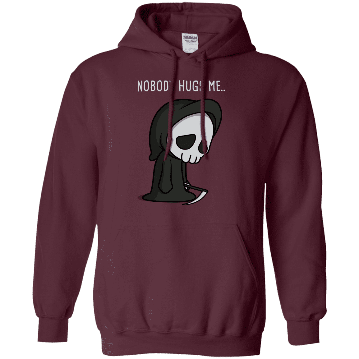 Sweatshirts Maroon / S Nobody Hugs Me Pullover Hoodie