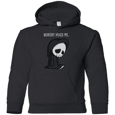 Sweatshirts Black / YS Nobody Hugs Me Youth Hoodie