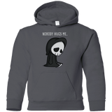 Sweatshirts Charcoal / YS Nobody Hugs Me Youth Hoodie