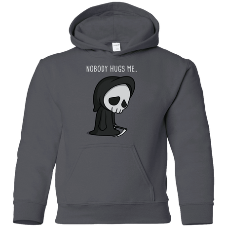 Sweatshirts Charcoal / YS Nobody Hugs Me Youth Hoodie