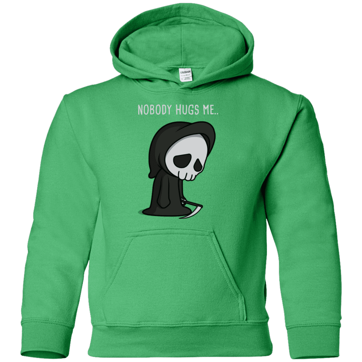 Sweatshirts Irish Green / YS Nobody Hugs Me Youth Hoodie