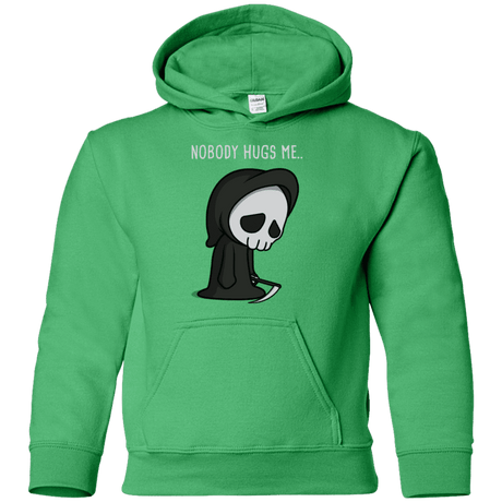 Sweatshirts Irish Green / YS Nobody Hugs Me Youth Hoodie