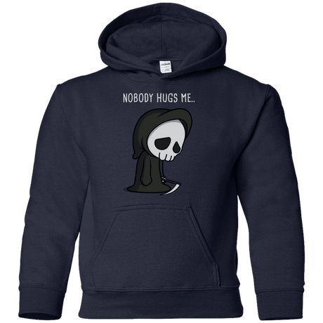 Sweatshirts Navy / YS Nobody Hugs Me Youth Hoodie