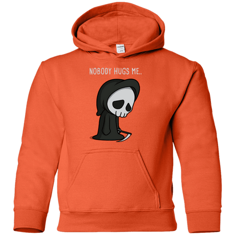 Sweatshirts Orange / YS Nobody Hugs Me Youth Hoodie