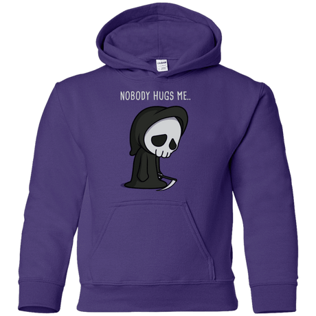 Sweatshirts Purple / YS Nobody Hugs Me Youth Hoodie