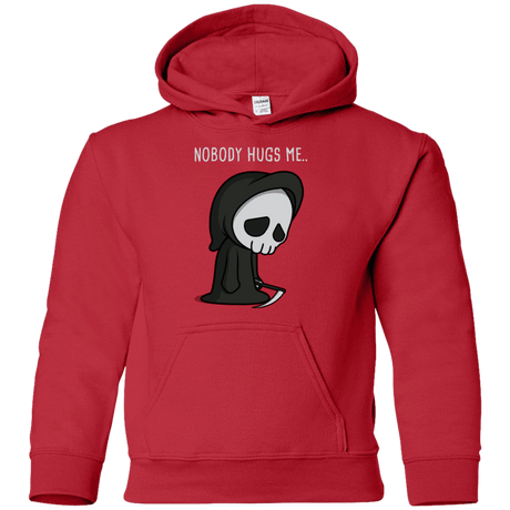 Sweatshirts Red / YS Nobody Hugs Me Youth Hoodie