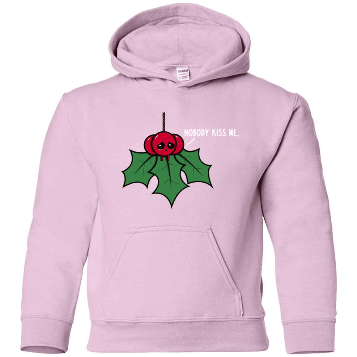 Sweatshirts Light Pink / YS Nobody Kiss Me Youth Hoodie