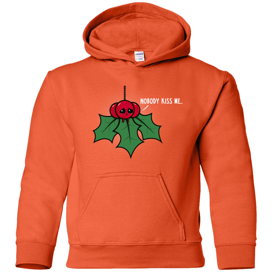 Sweatshirts Orange / YS Nobody Kiss Me Youth Hoodie