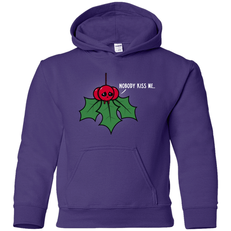 Sweatshirts Purple / YS Nobody Kiss Me Youth Hoodie