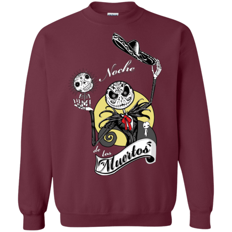Sweatshirts Maroon / Small Noche de los Muertos Crewneck Sweatshirt