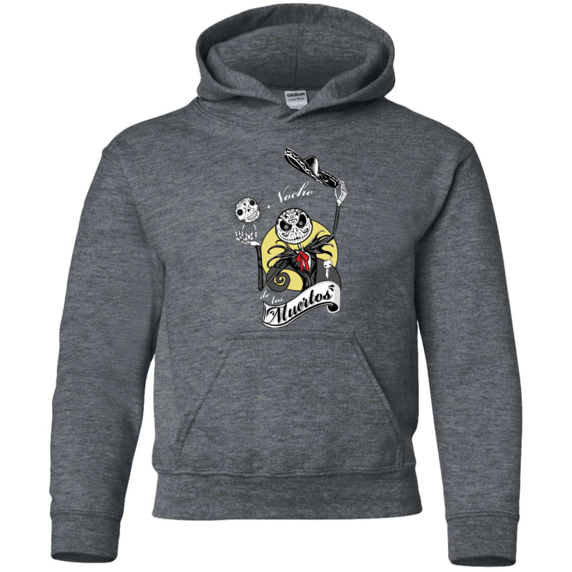 Sweatshirts Dark Heather / YS Noche de los Muertos Youth Hoodie