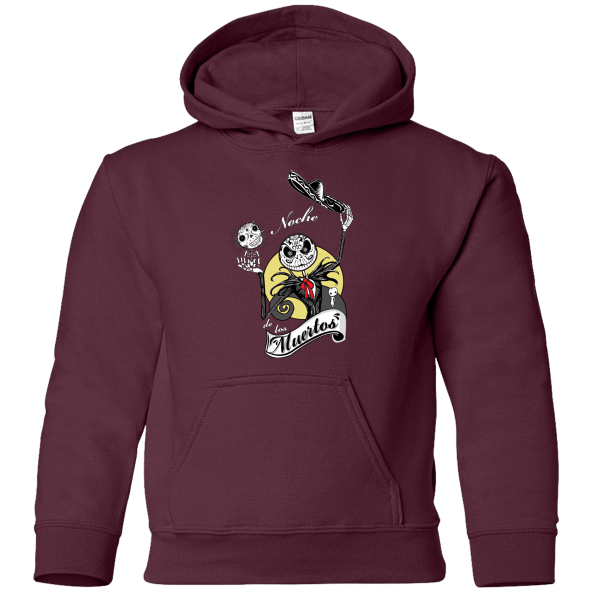 Sweatshirts Maroon / YS Noche de los Muertos Youth Hoodie