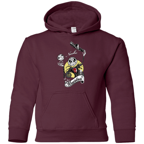Sweatshirts Maroon / YS Noche de los Muertos Youth Hoodie