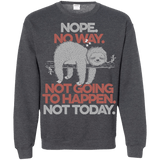 Sweatshirts Dark Heather / S Nope No Way Crewneck Sweatshirt