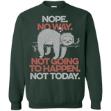Sweatshirts Forest Green / S Nope No Way Crewneck Sweatshirt