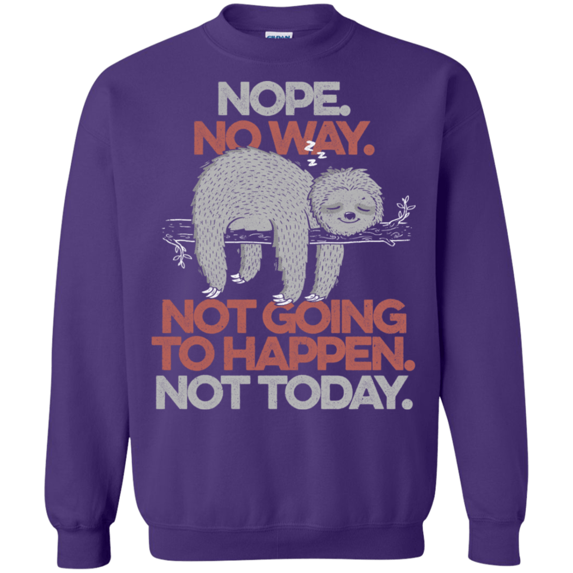 Sweatshirts Purple / S Nope No Way Crewneck Sweatshirt