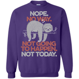 Sweatshirts Purple / S Nope No Way Crewneck Sweatshirt