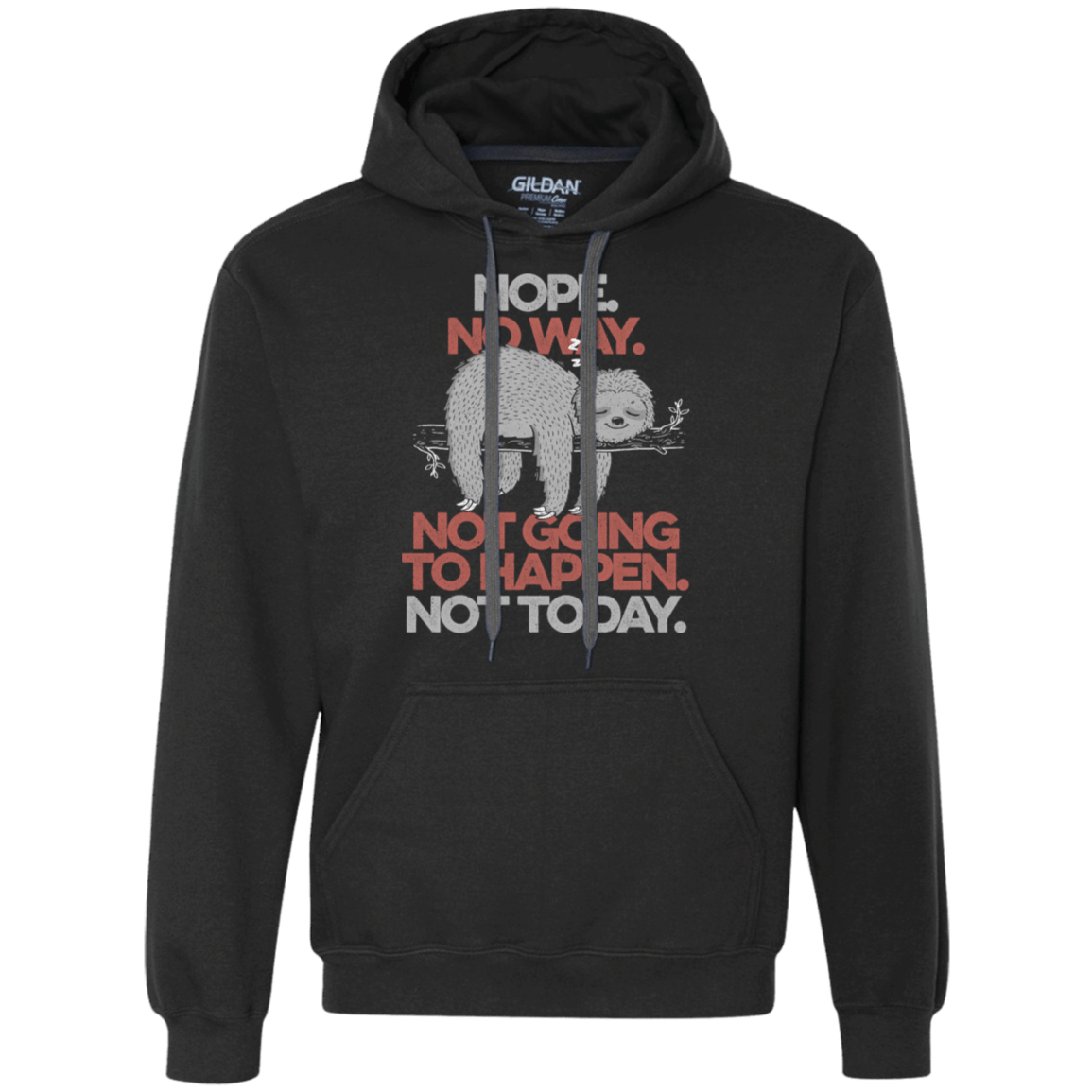 Sweatshirts Black / S Nope No Way Premium Fleece Hoodie