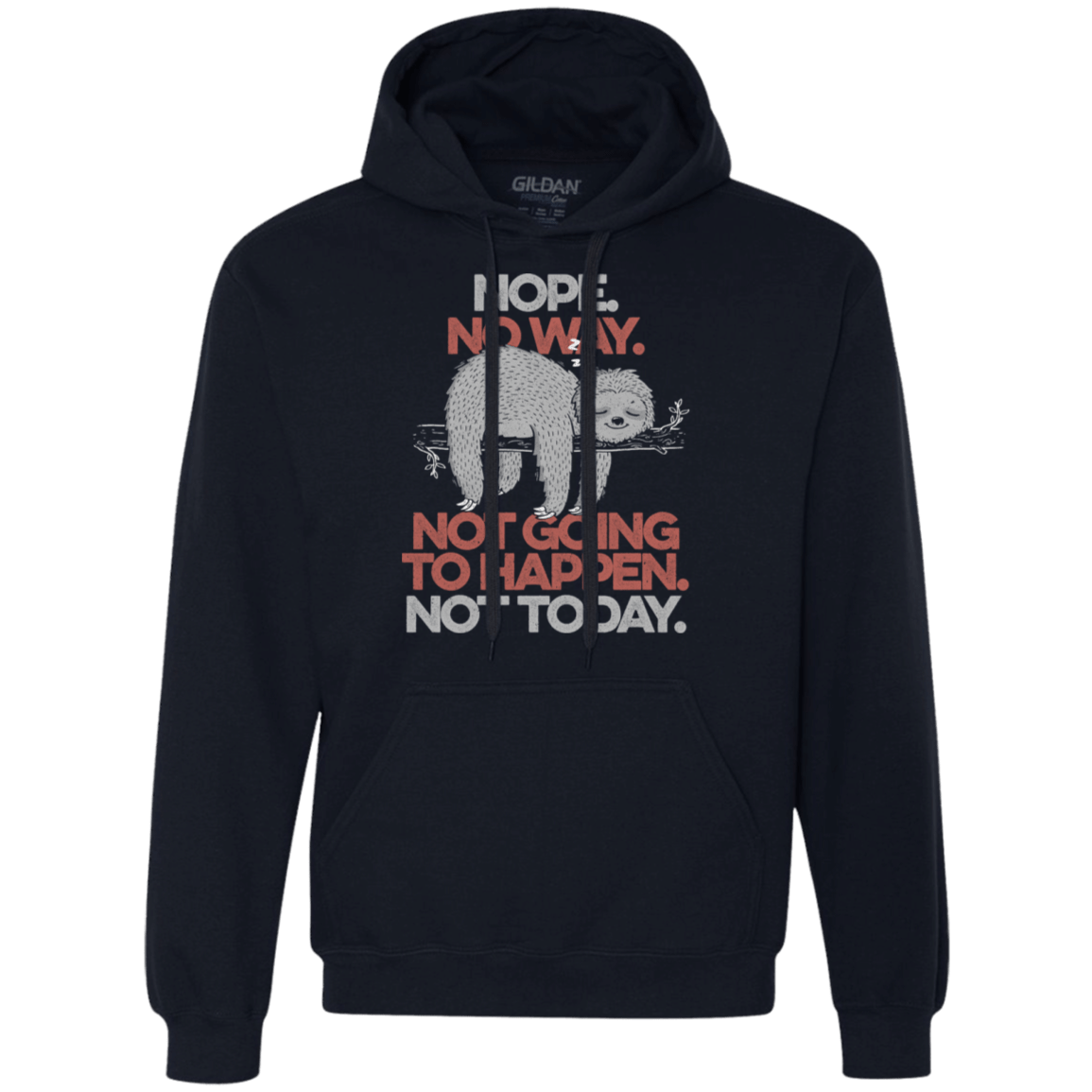 Sweatshirts Navy / S Nope No Way Premium Fleece Hoodie