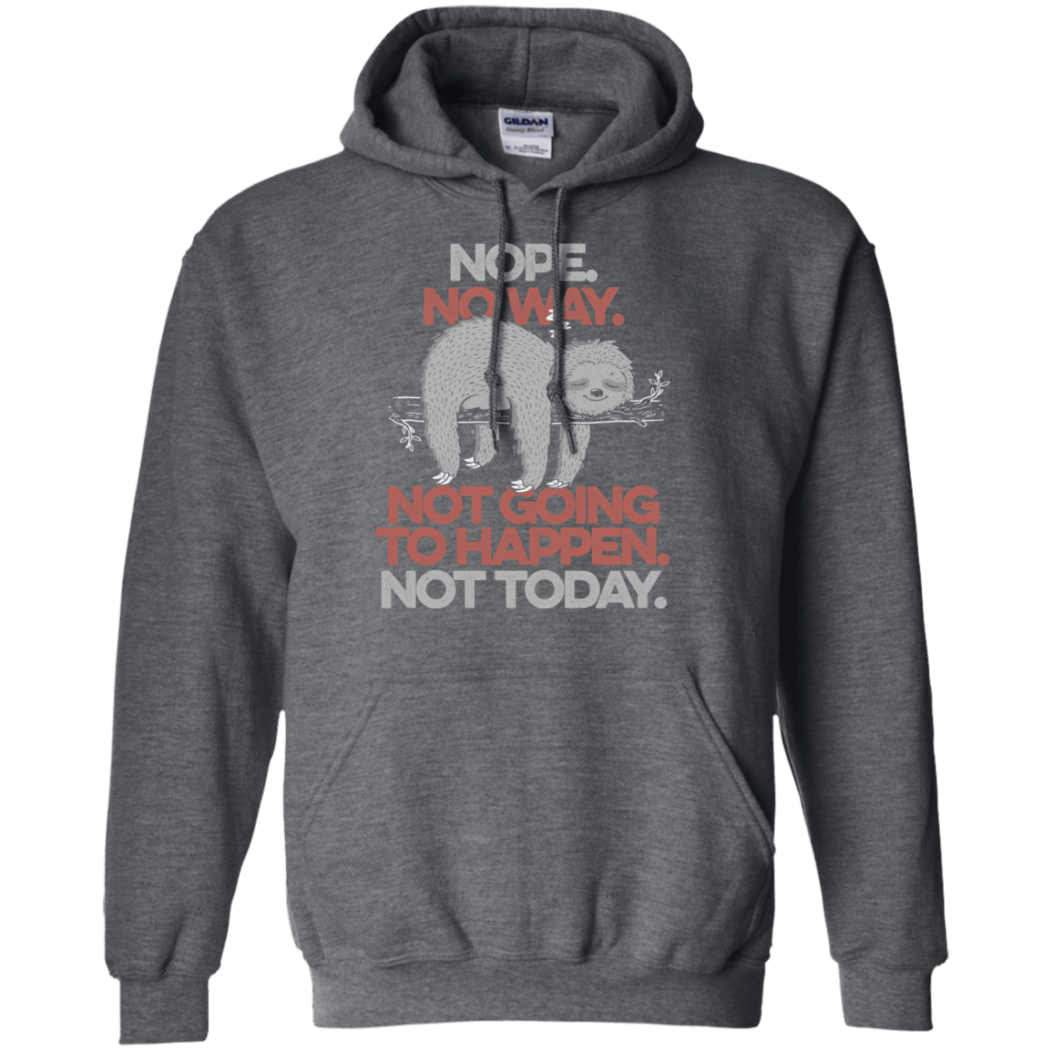 Sweatshirts Dark Heather / S Nope No Way Pullover Hoodie