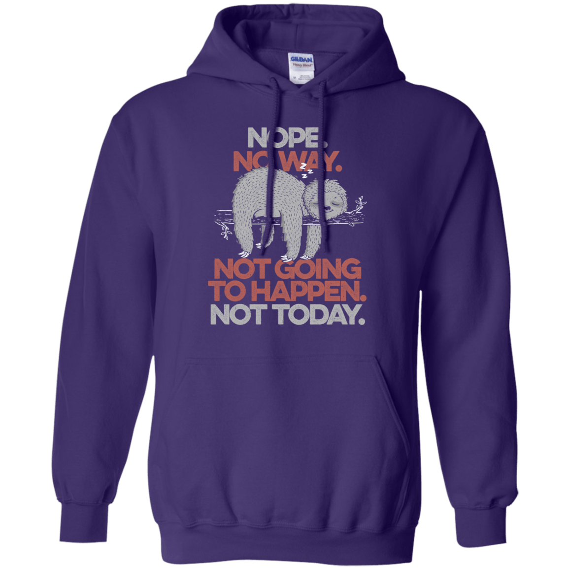 Sweatshirts Purple / S Nope No Way Pullover Hoodie