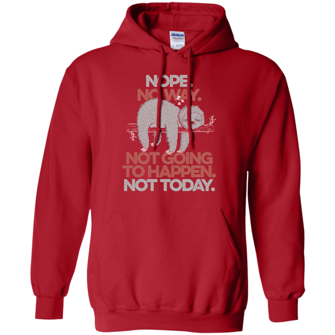 Sweatshirts Red / S Nope No Way Pullover Hoodie