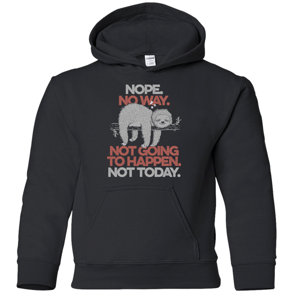 Sweatshirts Black / YS Nope No Way Youth Hoodie