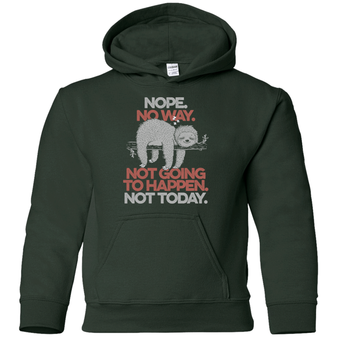 Sweatshirts Forest Green / YS Nope No Way Youth Hoodie