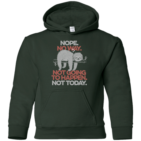 Sweatshirts Forest Green / YS Nope No Way Youth Hoodie